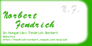 norbert fendrich business card